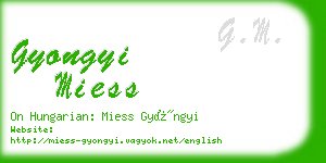 gyongyi miess business card